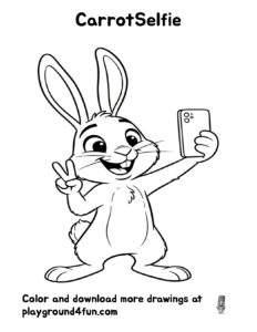 Coloring pages: CarrotSelfie preview