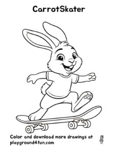 Coloring pages: CarrotSkater pdf