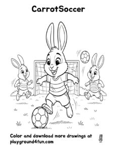 Coloring pages: CarrotSoccer preview