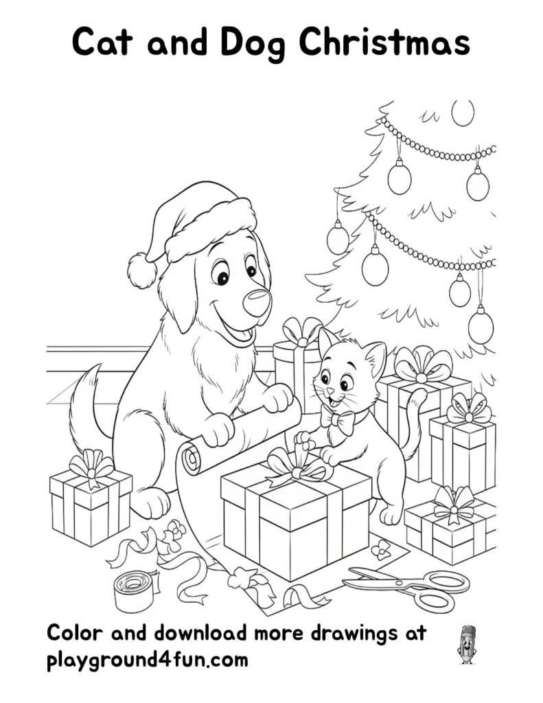 Cat and Dog Christmas