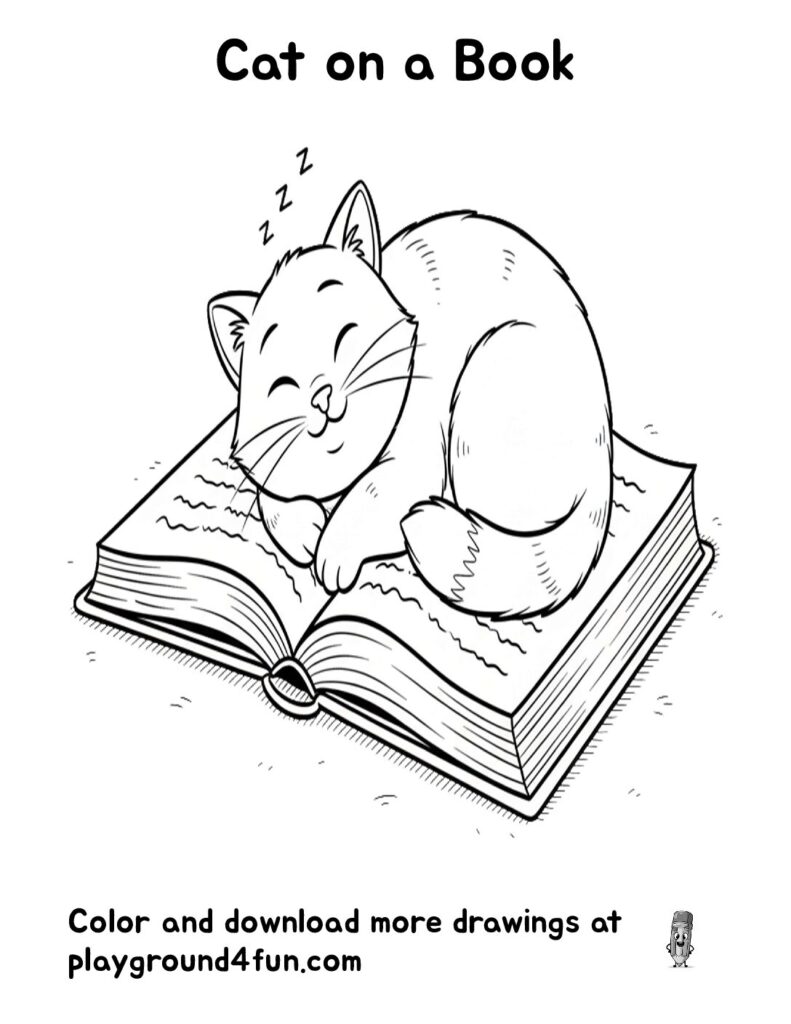 Cat on a Book