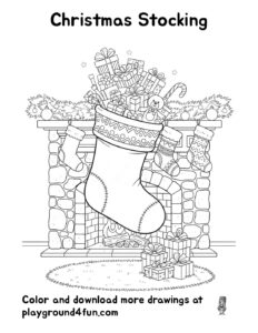 Coloring pages: Christmas Stocking pdf