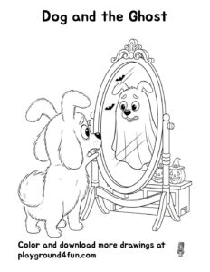 Coloring pages: Dog and the Ghost pdf