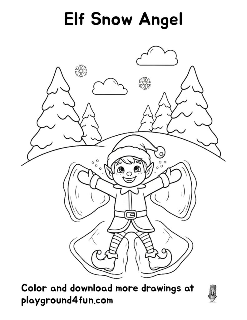 Elf Snow Angel