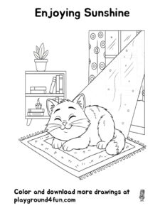 Coloring pages: Enjoying Sunshine pdf