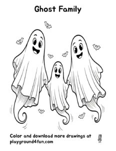 Coloring pages: Ghost Family pdf