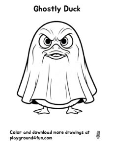 Coloring pages: Ghostly Duck pdf