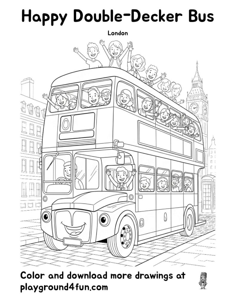Happy Double-Decker Bus
