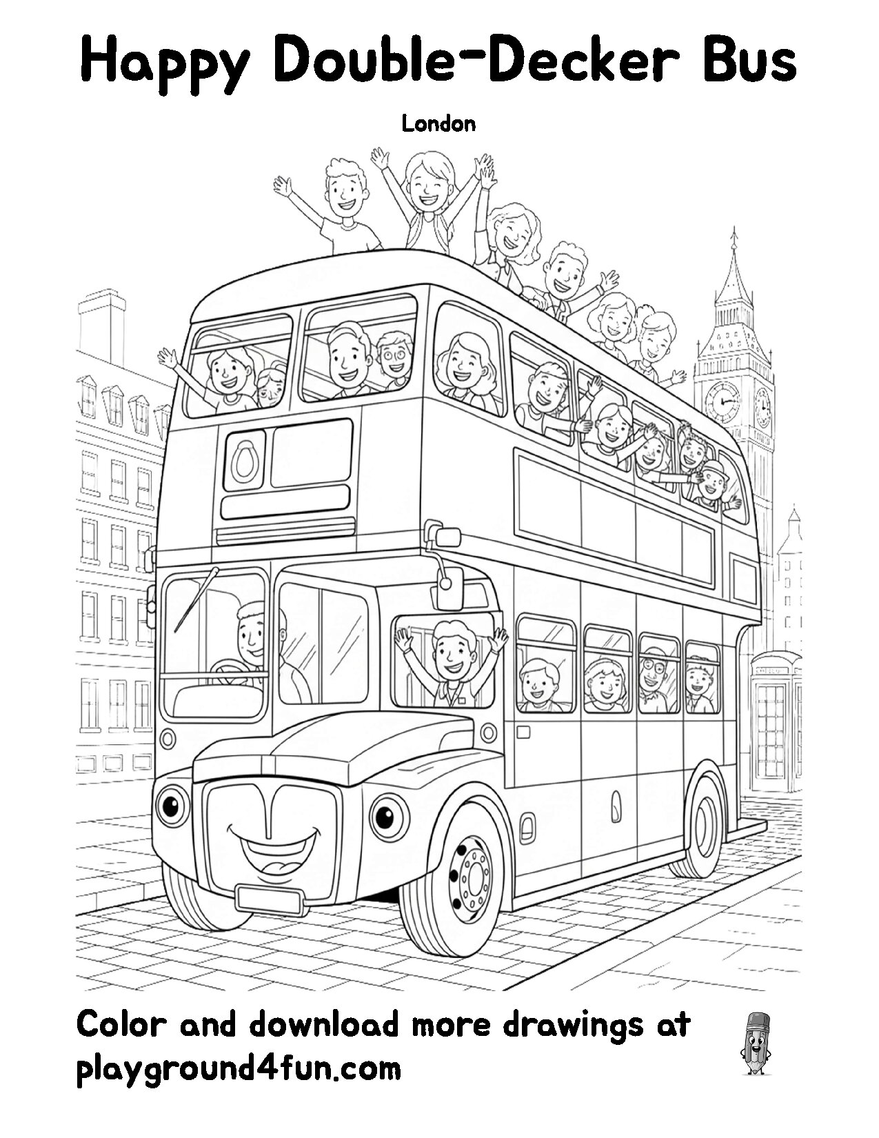 50+ Free Printing London Coloring Pages for kids and adults