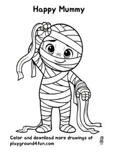 Coloring pages: Happy Mummy pdf
