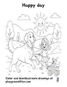Coloring pages: Happy day pdf