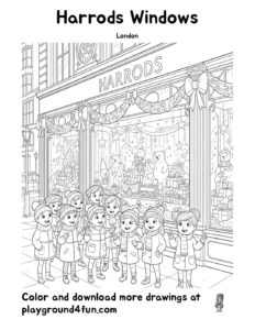 Coloring pages: Harrods Windows pdf