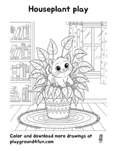 Coloring pages: Houseplant play pdf