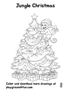 Coloring pages: Jungle Christmas preview