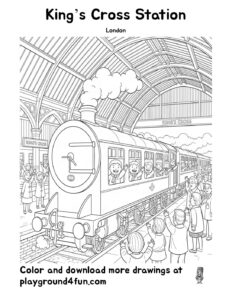 Coloring pages: Kings Cross Station pdf