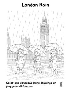 Coloring pages: London Rain pdf