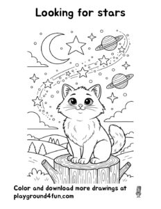 Coloring pages: Looking for stars pdf
