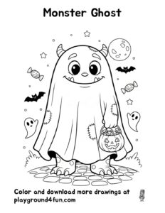 Coloring pages: Monster Ghost pdf