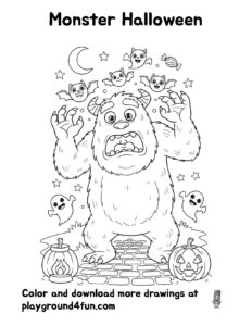 Coloring pages: Monster Halloween preview