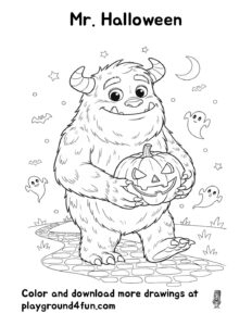 Coloring pages: Mr. Halloween pdf