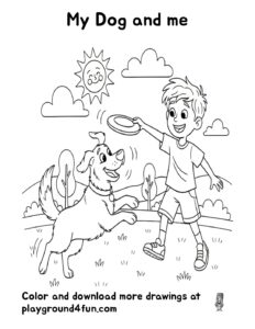 Coloring pages: My Dog and me pdf
