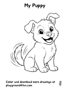 Coloring pages: My Puppy pdf