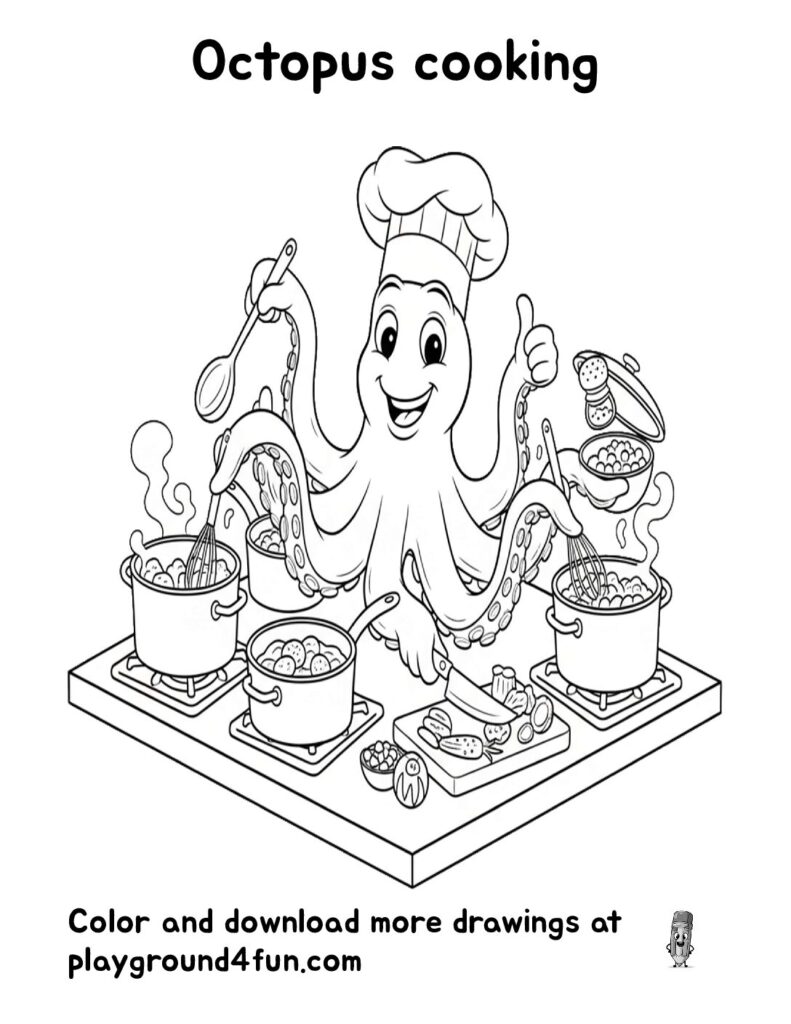 Octopus cooking