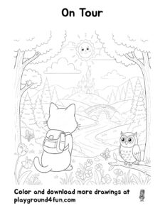 Coloring pages: On Tour pdf