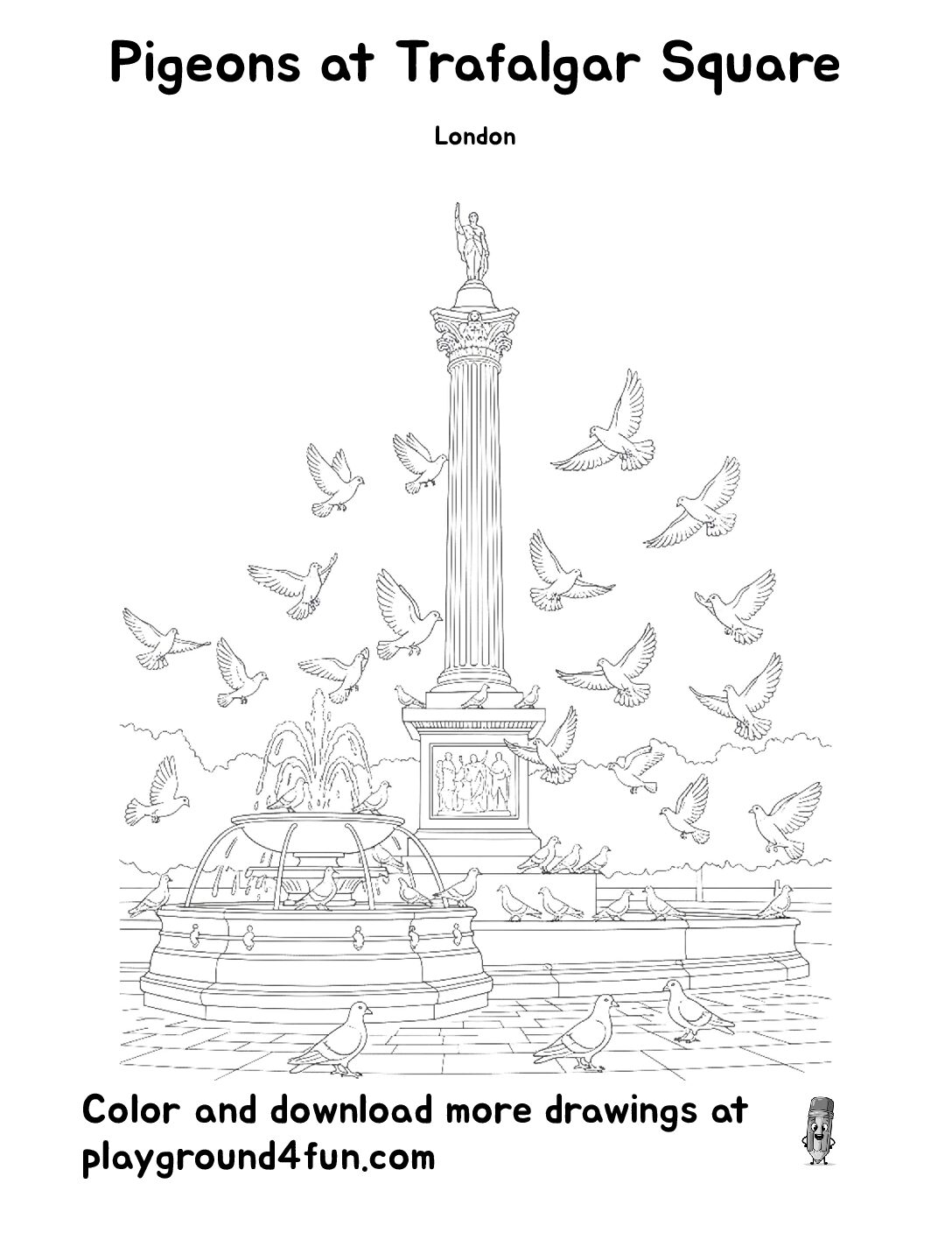 Pigeons at Trafalgar Square