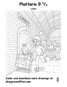 Coloring pages: Platform Nine and Three Quarters 1 preview