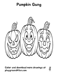 Coloring pages: Pumpkin Gang pdf