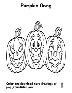 Coloring pages: Pumpkin Gang preview