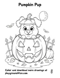 Coloring pages: Pumpkin Pup preview