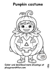 Coloring pages: Pumpkin costume pdf