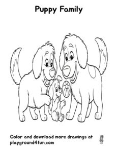 Coloring pages: Puppy Family pdf