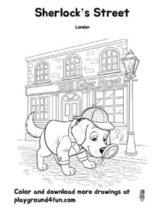 Coloring pages: Sherlocks Street preview