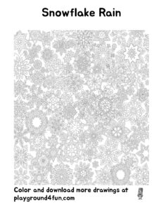 Coloring pages: Snowflake Rain pdf