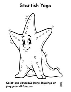 Coloring pages: Starfish Yoga pdf