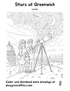Coloring pages: Stars at Greenwich pdf