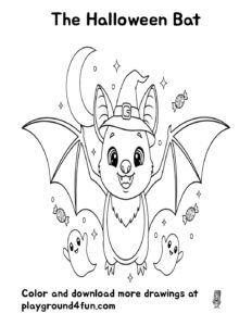 Coloring pages: The Halloween Bat pdf