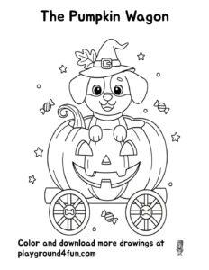 Coloring pages: The Pumpkin Wagon pdf