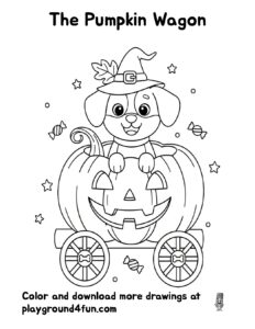 Coloring pages: The Pumpkin Wagon preview
