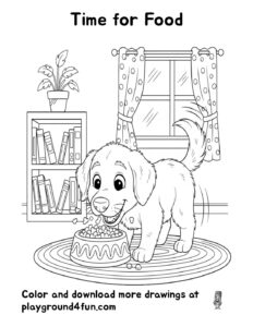 Coloring pages: Time for Food pdf