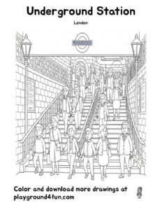 Coloring pages: Underground Station pdf