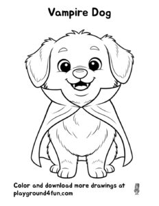 Coloring pages: Vampire Dog pdf