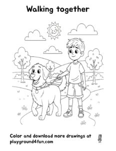 Coloring pages: Walking together pdf