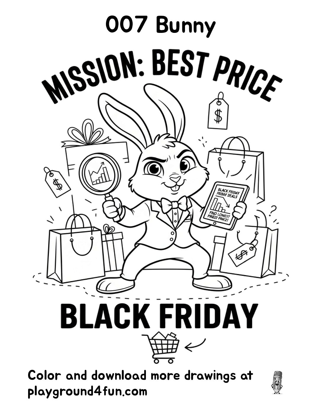 Coloring pages: 007 Bunny pdf
