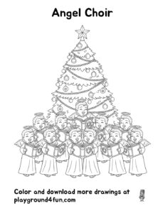 Coloring pages: Angel Choir pdf