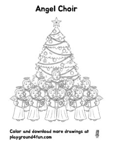 Coloring pages: Angel Choir preview