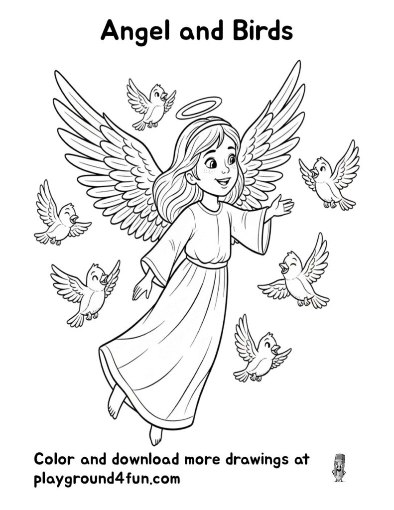Angel and Birds